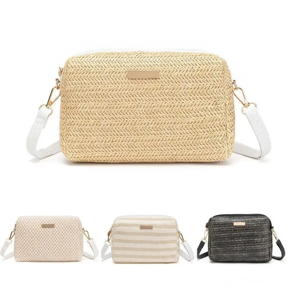 Designer Luxury Bag for Women Shoulder and Crossbody Bags Summer Beach Bag Straw Woven  Female Handbags 2024 Bolsa Sac Bolsos