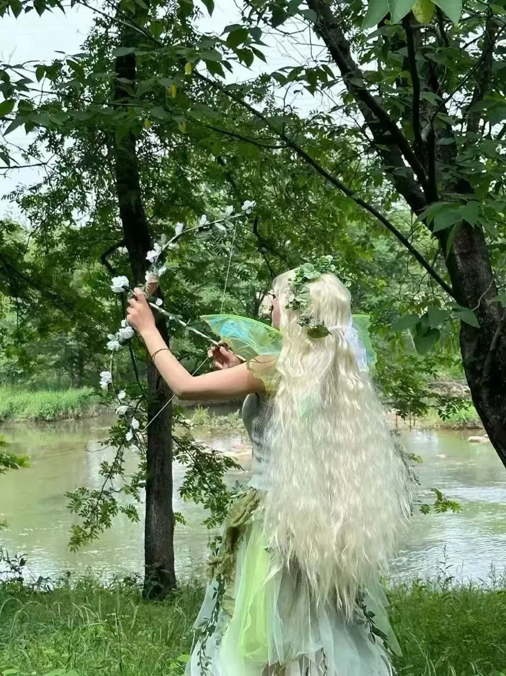 Neue Prinzessin Engelsflügel Funkelnde Feenflügel Organza Elfen-Cosplay-Flügel für Frauen und Mädchen – Detail 2