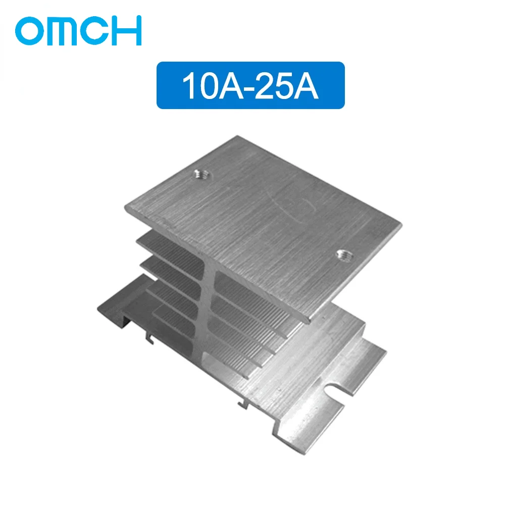 Single Phase Solid State Relay SSR Aluminum Heat Sink Dissipation Radiator Heatsinks Suitable For 10A-25A Relay