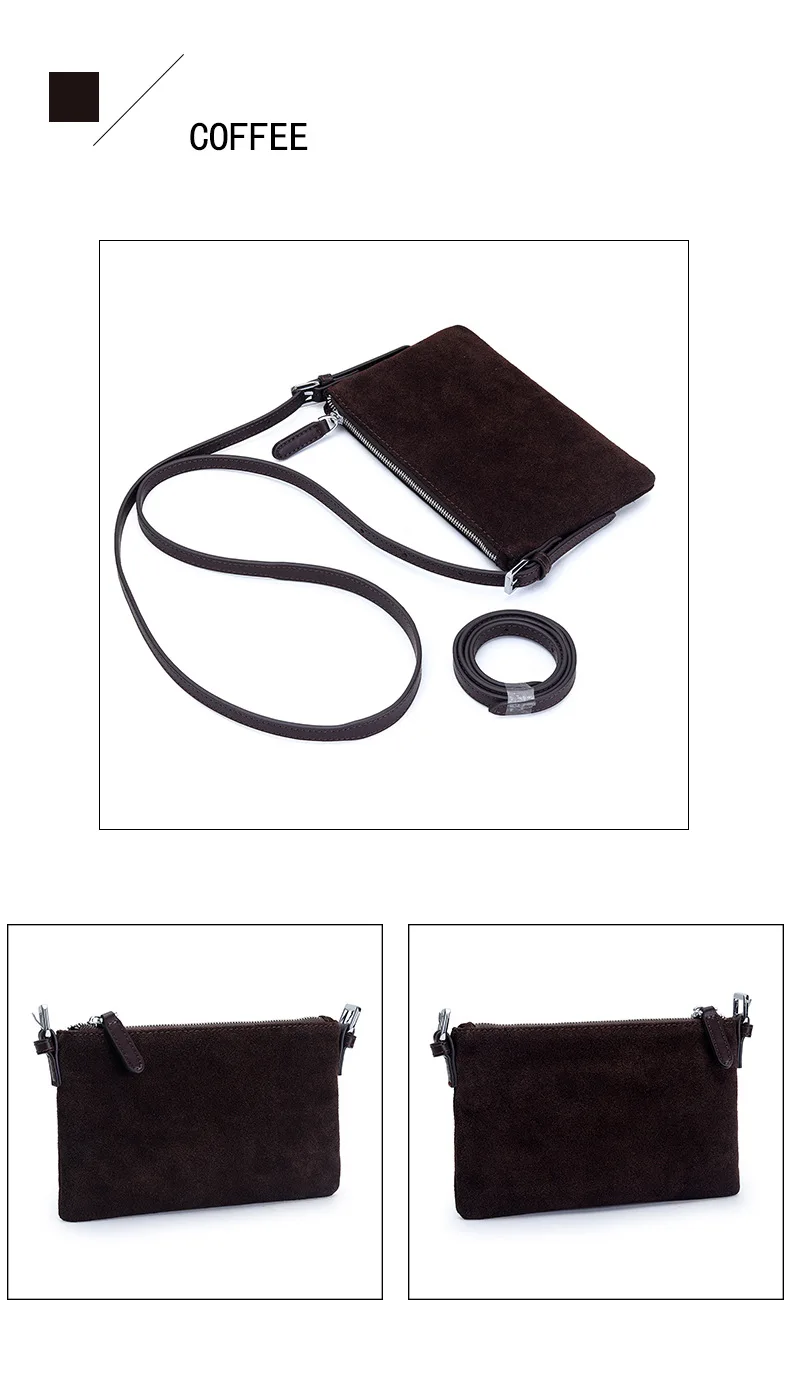Wildleder Damen Umhängetaschen Kleine Rindsleder Clutch Geldbörse Leopardenmuster Damen Schultertaschen Handy-Geldbörse Bolsas – Detail 11