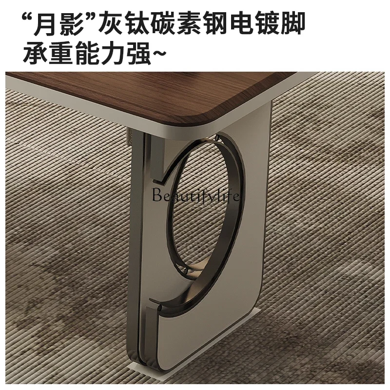 Italian household tea table New Chinese solid wood tea table Kettle integrated embedded