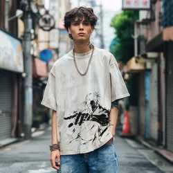 Anime Jujutsu Kaisen Oversized Y2K Washed shirt, Suguru Geto Unisex Tshirt, Streetwear Vintage Washed Short Tshirt For Men Women