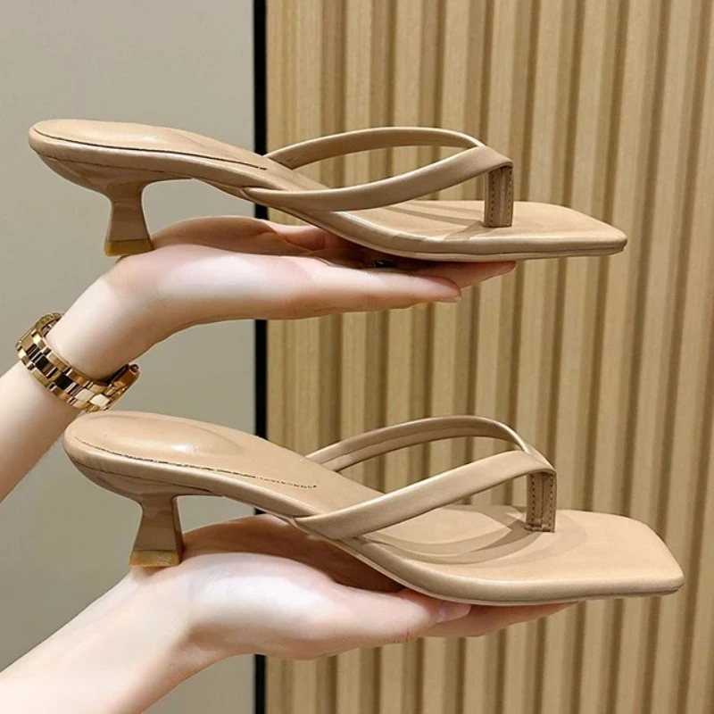 

Women Slippers High Heels Sandals Sexy Open Toe Party Wedding New Summer Shoes Fashion Beach Woman Soft Slides Zapatos De Mujer