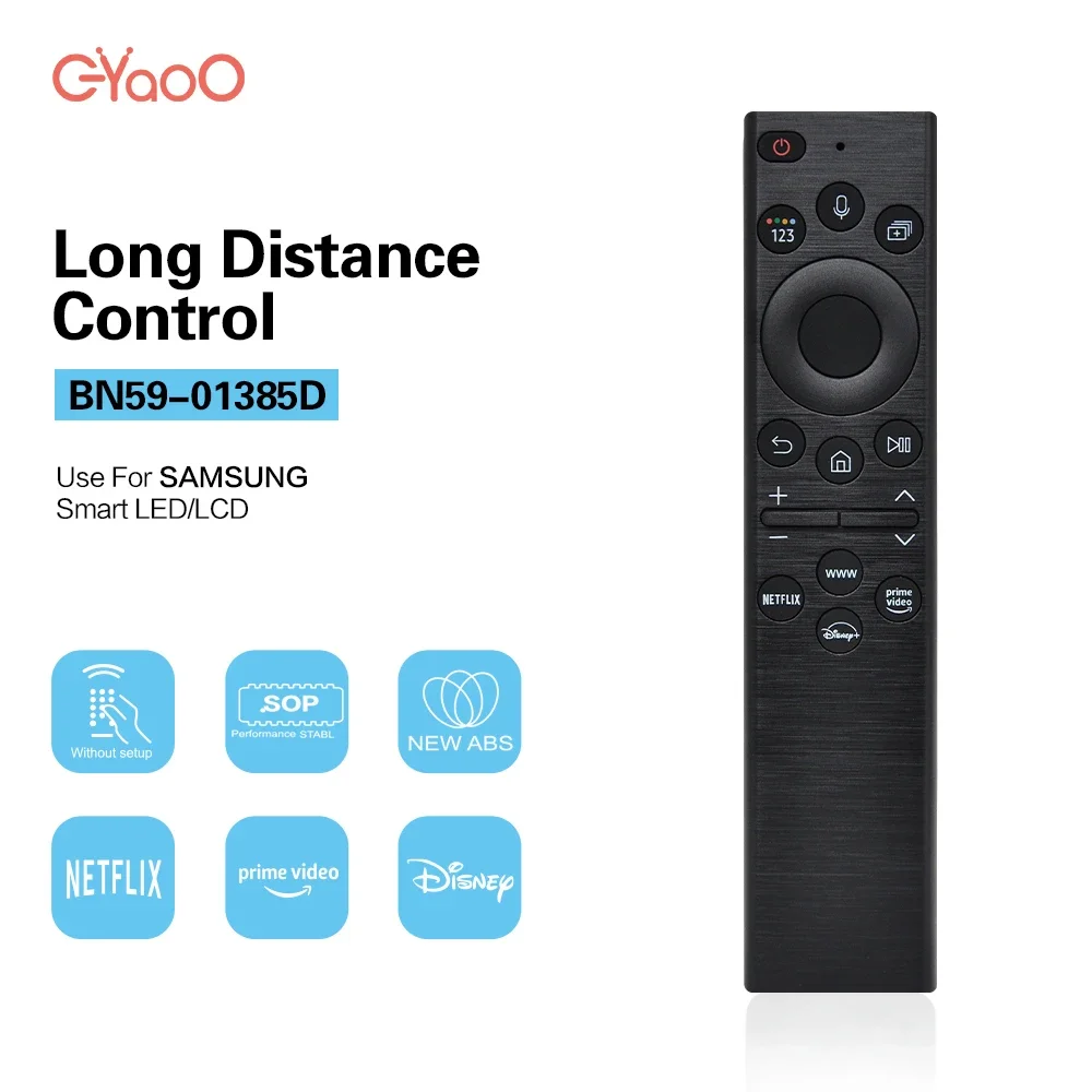 TV Controle Remoto de Voz para Samsung, QLED, 4K, 8K, Crystal Series, TM2280E, Smart TVs sem Solar, BN59-01385D