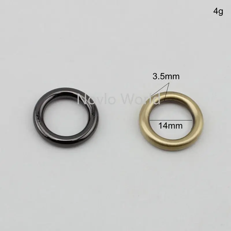 Nolvo World 20-100pcs 5 colors Welded circle ring 3.5mm wire,14mm 1/2 inch small sewing metal alloy Round rings