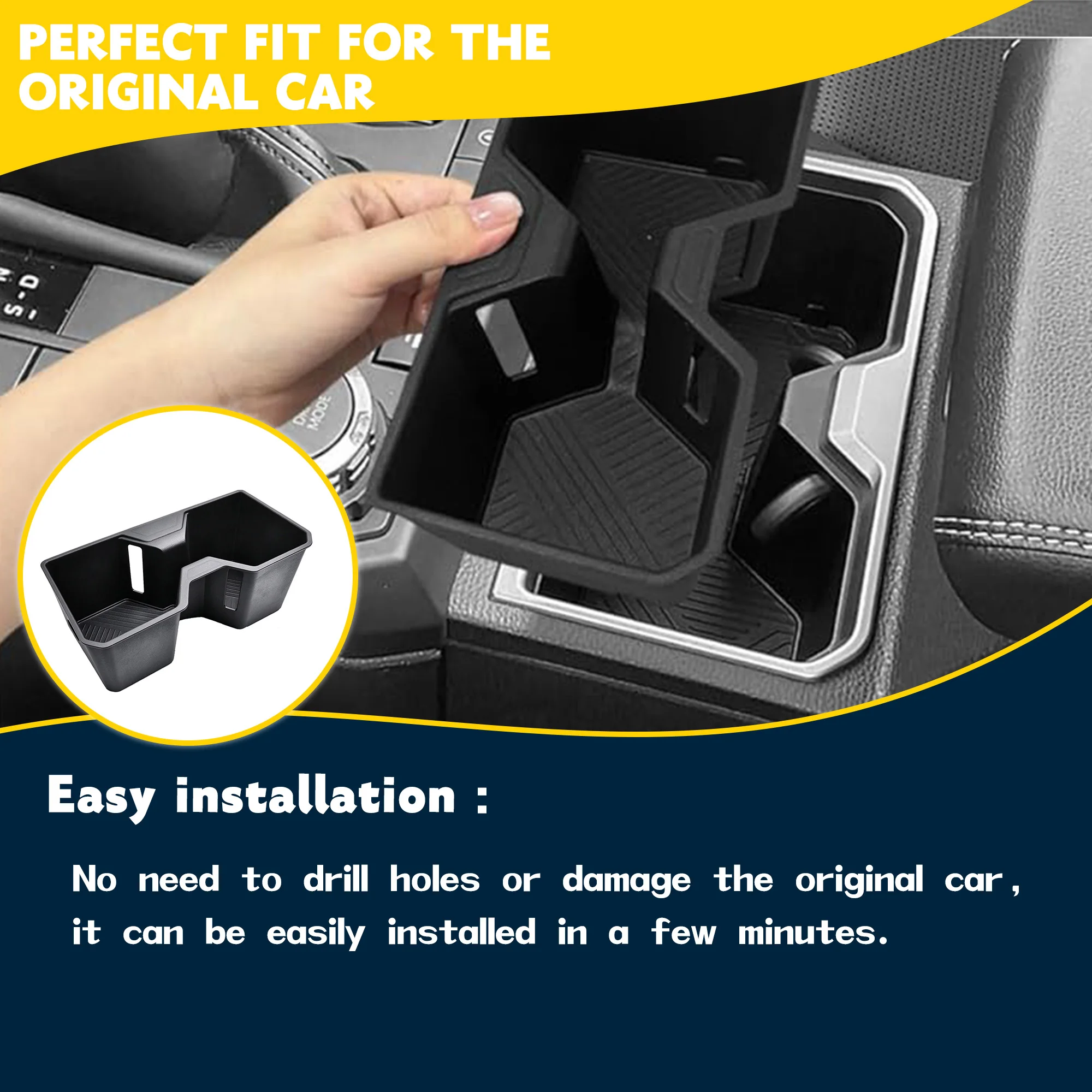 Cup Holder Inserts for Toyota 4Runner 2025 2026, Non-Slip TPE Center Console Cup Holder Protector, Anti-Spill Scratch-Resistant