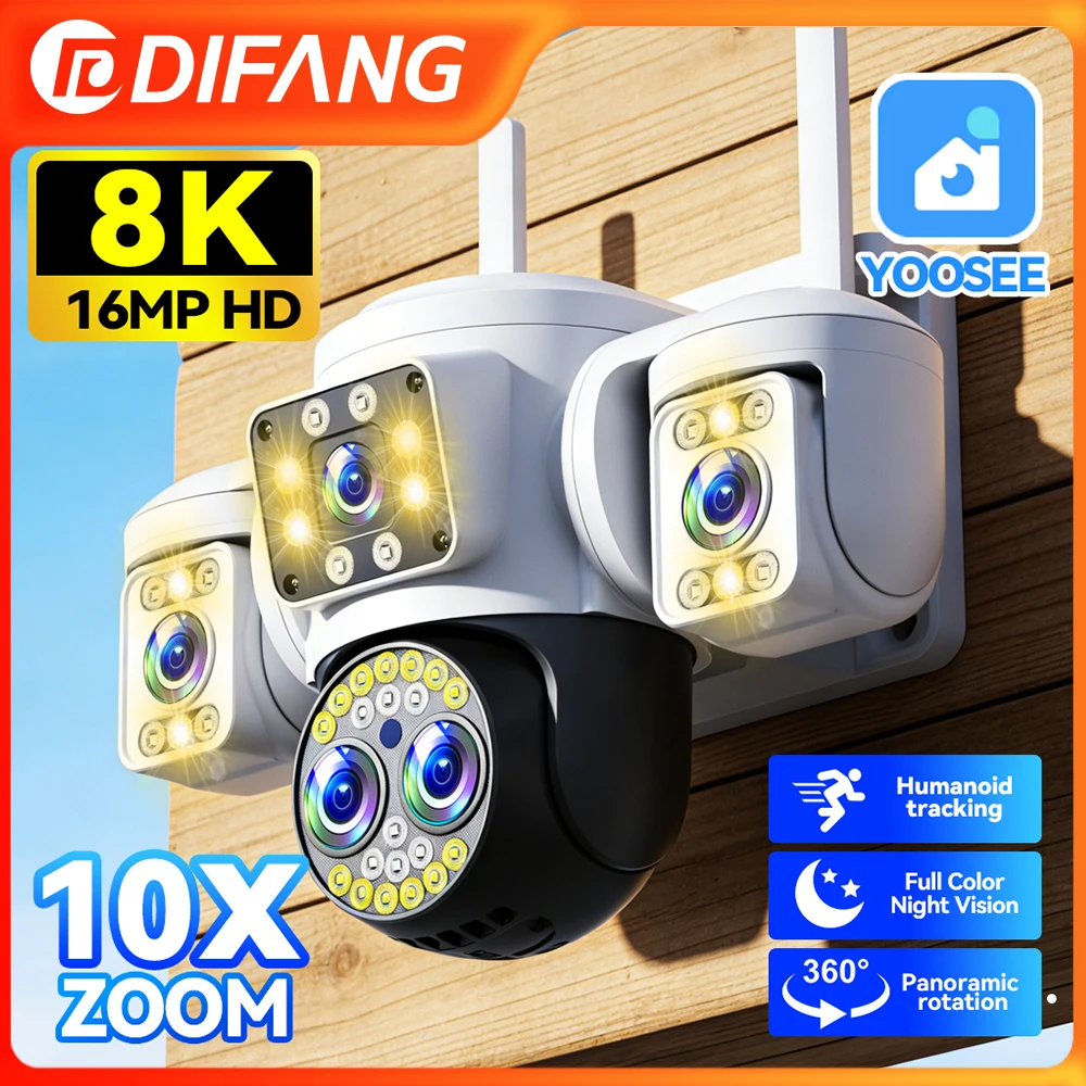 camera-de-securite-wifi-yoosee-avec-zoom-optique-10x-quatre-objectifs-3-ecrans-surveillance-couleur-detection-humaine-ia-exterieure-suivi-automatique