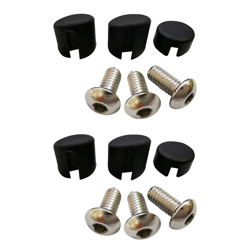 

2Set Scooter Rear Back Fender Mudguard Screw Rubber Cap Screw Plug Cover For XIAOMI M365 Electric Scooter Parts(Black)