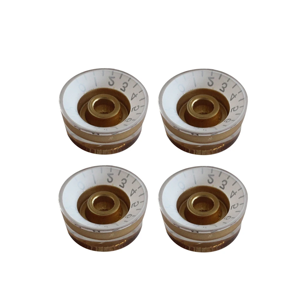 4 Stücke Gitarre Geschwindigkeit Lautstärke Tone Control Knöpfe Premium Acryl Ersatz für Stil E-gitarre Teile Vintage Groß