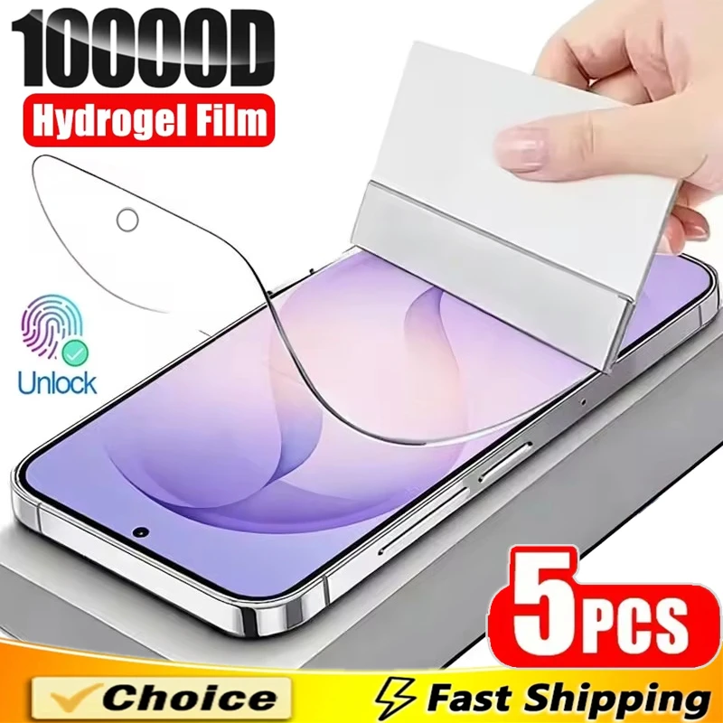 5Pcs Hydrogel Film For Samsung S26 S23 S24 S21 S22 S25 Ultra S9 S10 Plus S20 FE Screen Protector For Galaxy Note 20Ultra 10 Plus