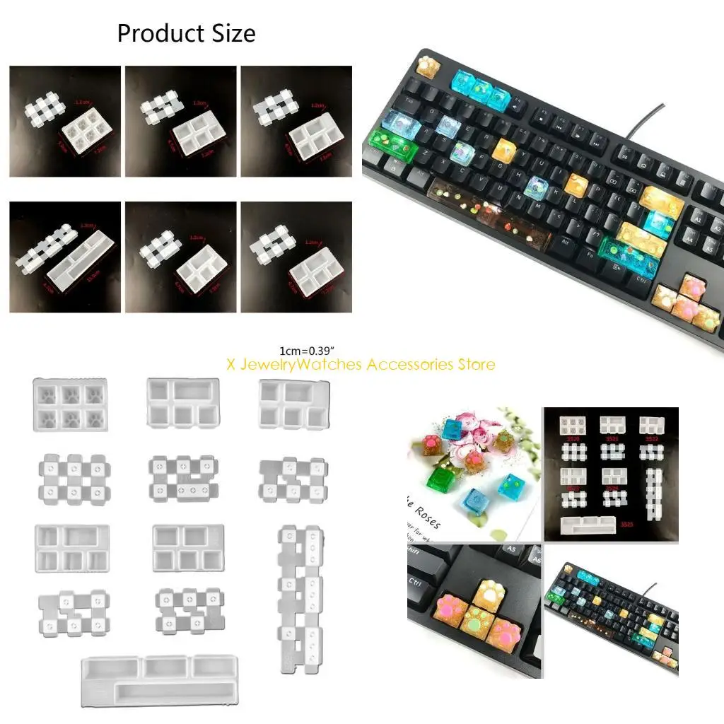 

31KD Gaming Mechanical Keyboard for Key Cap Silicone Mold Epoxy Resin Molds DIY Craft