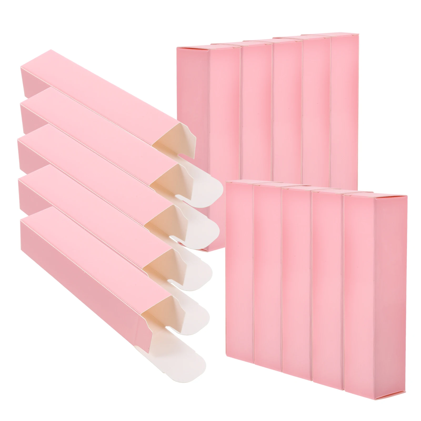 

15pcs Empty Paper Boxes for Lipstick Balm Gloss Pink Storage Containers Wrapping Cases Packaging Boxes DIY Holder