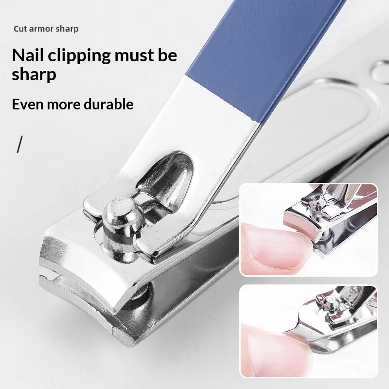 4Pcs Nail Clipper Set, Toenail Clippers, Stainless Steel Fingernail Clipper Kit, and PU Leather Carrying Bag Manicure Set