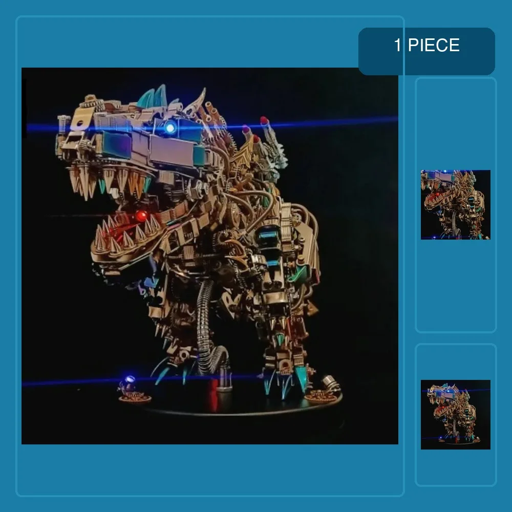 3D Puzzles Dragon / Dinosaur  Metal Assembly Model Building Kit DIY Mechanical Animal Adults Teens Gift Ornament