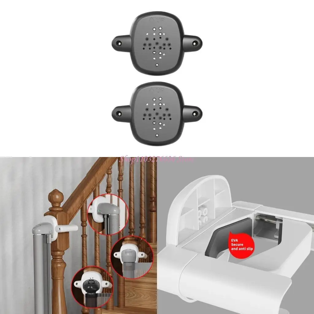 

R6FD 2Pcs Baby Safety Gate Installation Stair Posts Stair Handrail Installation Base for Homes with Little Children