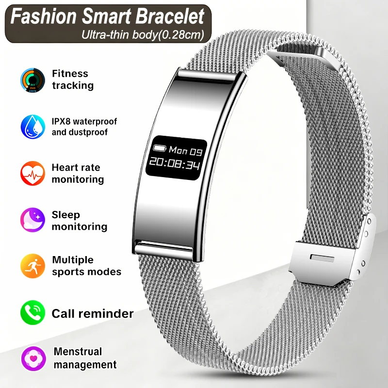 2026 New Fashion Women Smart Bracelet Heart Rate Sports Mode
