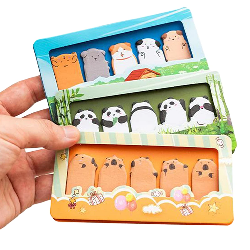 High Appearance Sticky Notes Creative Alien Animal Thumbs Convenient Stickers Classification Labels Stationery Supplies