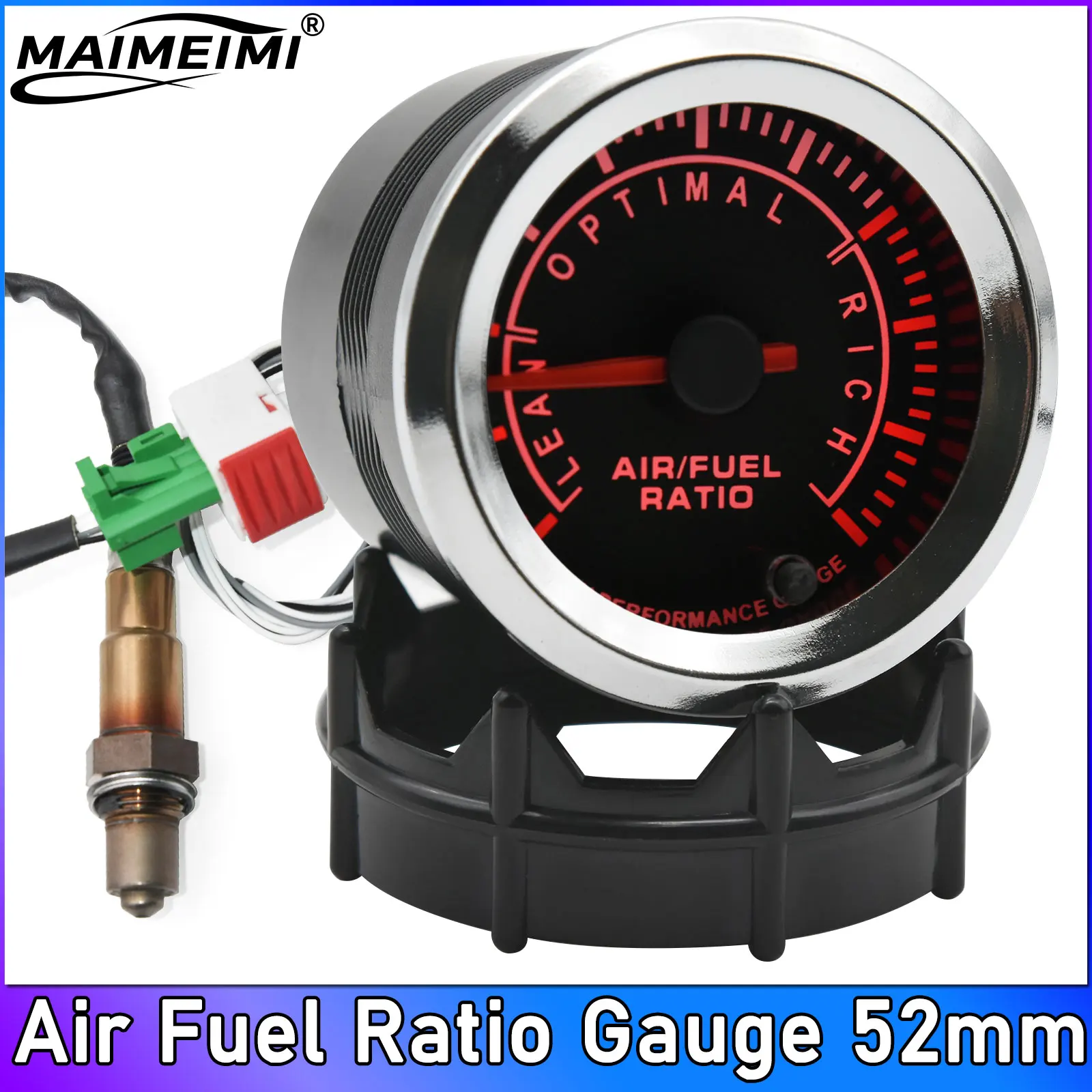 Universal Digital Air-Fuel Ratio Gauge 52mm + AFR Narrowband O2 Oxygen Sensor AFR Display 0258006028 for 12V Car