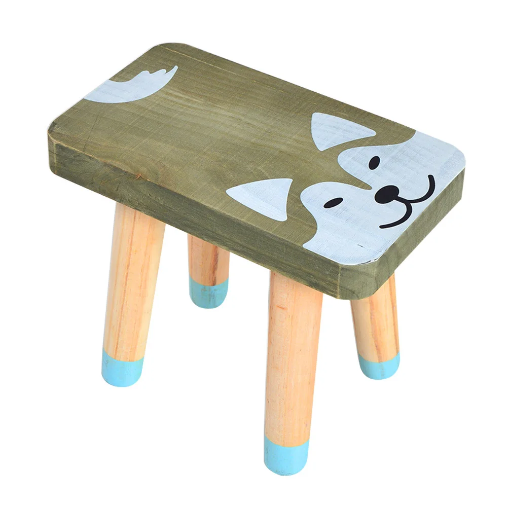 

1Pcs Animal Design Kids Wooden Stool Cartoon Low Stool Hard Wood Material Easy Clean Long Lasting Use Home Furniture