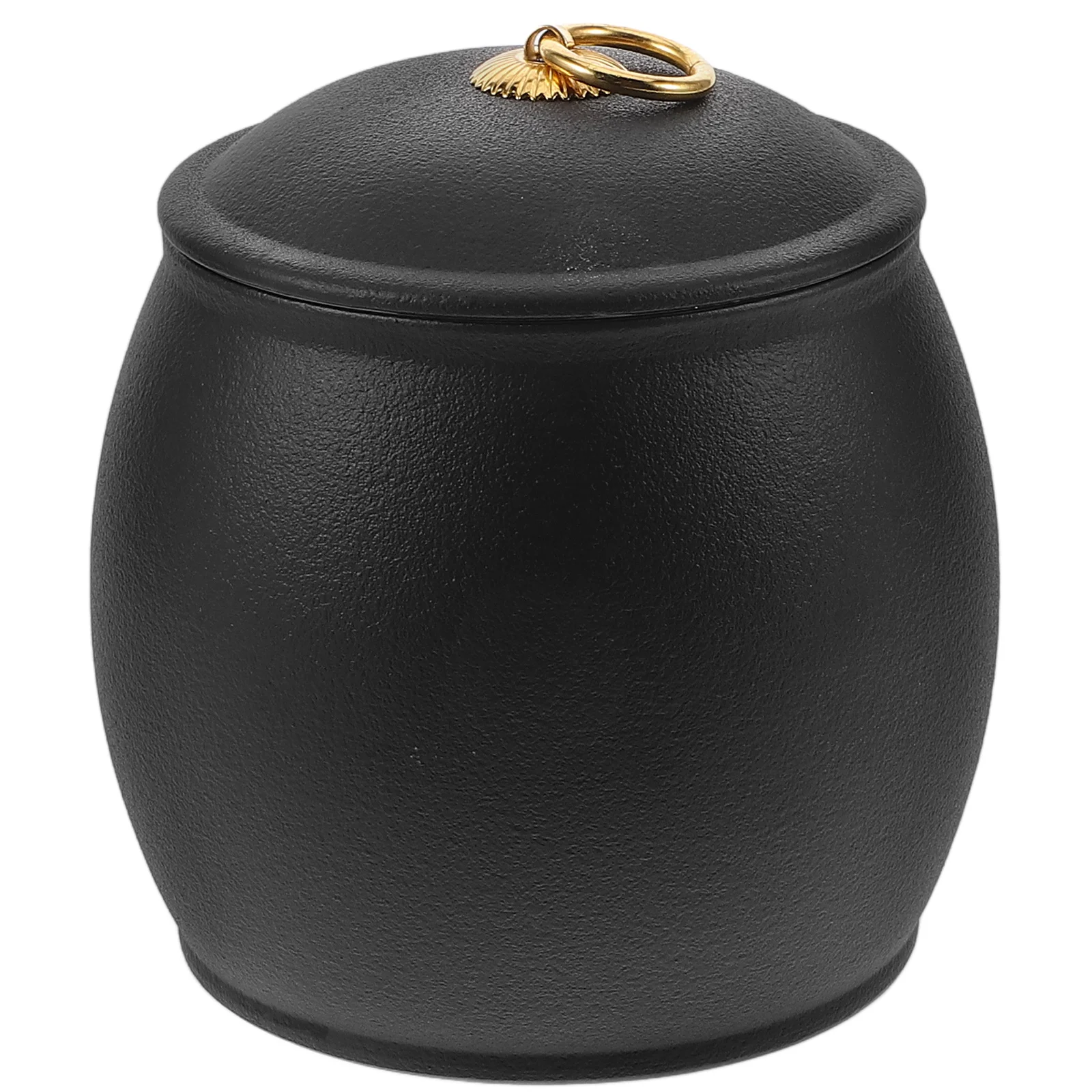 Ceramic Tea Containers for Food Home Storage Canister Bag Black Snacks Pottery Jar