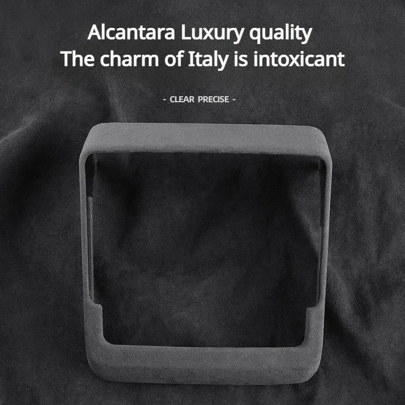 

Rear Display Frame for Tesla Model 3+ Alcantara Suede Rear Row Screen Frame Decoration Cover New Model3 Highland 2024 Accessory