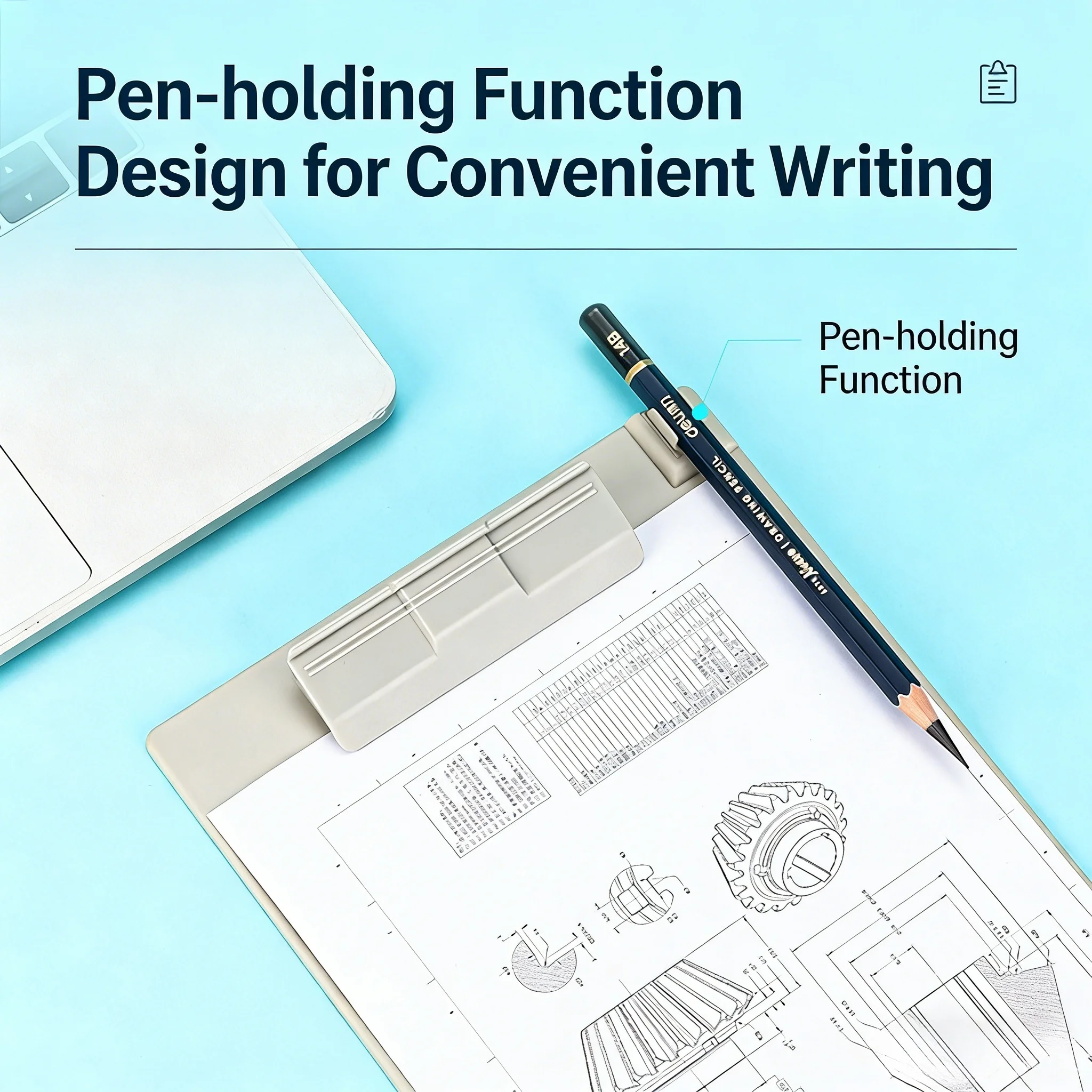 A5 Vertical Plastic Clipboard 9254 Writing Pad Document Clip Board Office Study Writing Supplies