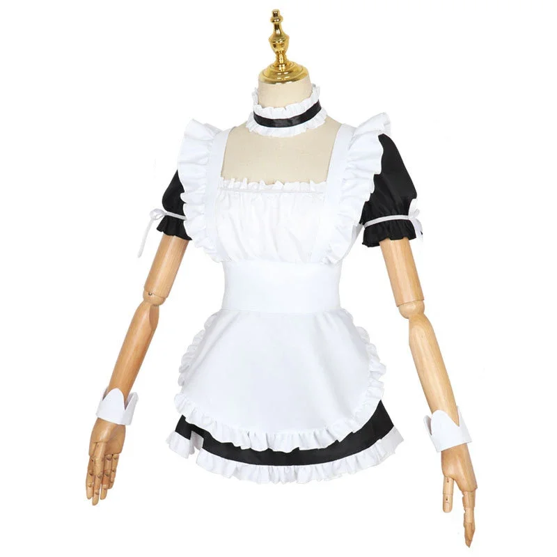 Anime Yosuga No Sora Cosplay Kasugano Sora Costume Women Girls White Maid Uniform Kawaii Lolita Dress For Halloween Party PA4699