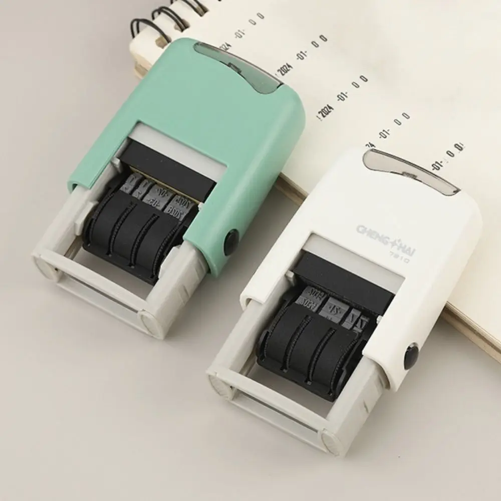 Automatic Ink Return Date Stamps English Version Handle Account Self-Inking Stamps Smooth Running Adjustable Date Wheel Stamp