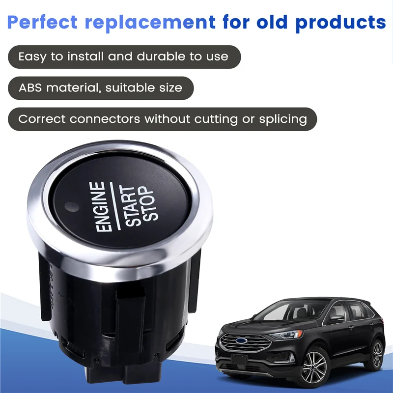 

Car One-Touch Start Push Button Ignition Start Switch Button JD8T-14C376AA DG9T-14C376 For Ford Explorer Edge Fusion