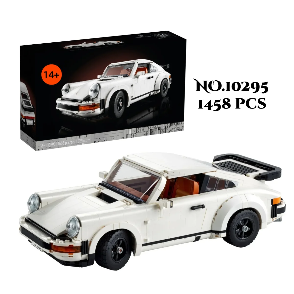 

1458pcs Fit 10295 Retro White Hypercar Super Racing Car Technical Building Blocks Model Bricks Toys Christmas Birthday Gifts