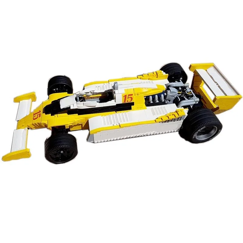 NEW MOC-10807 Classic Model RS10 Scale 1:8 1 Race Car Model Buiding Creators Block Bricks Educational Toy Children Birthday Gift