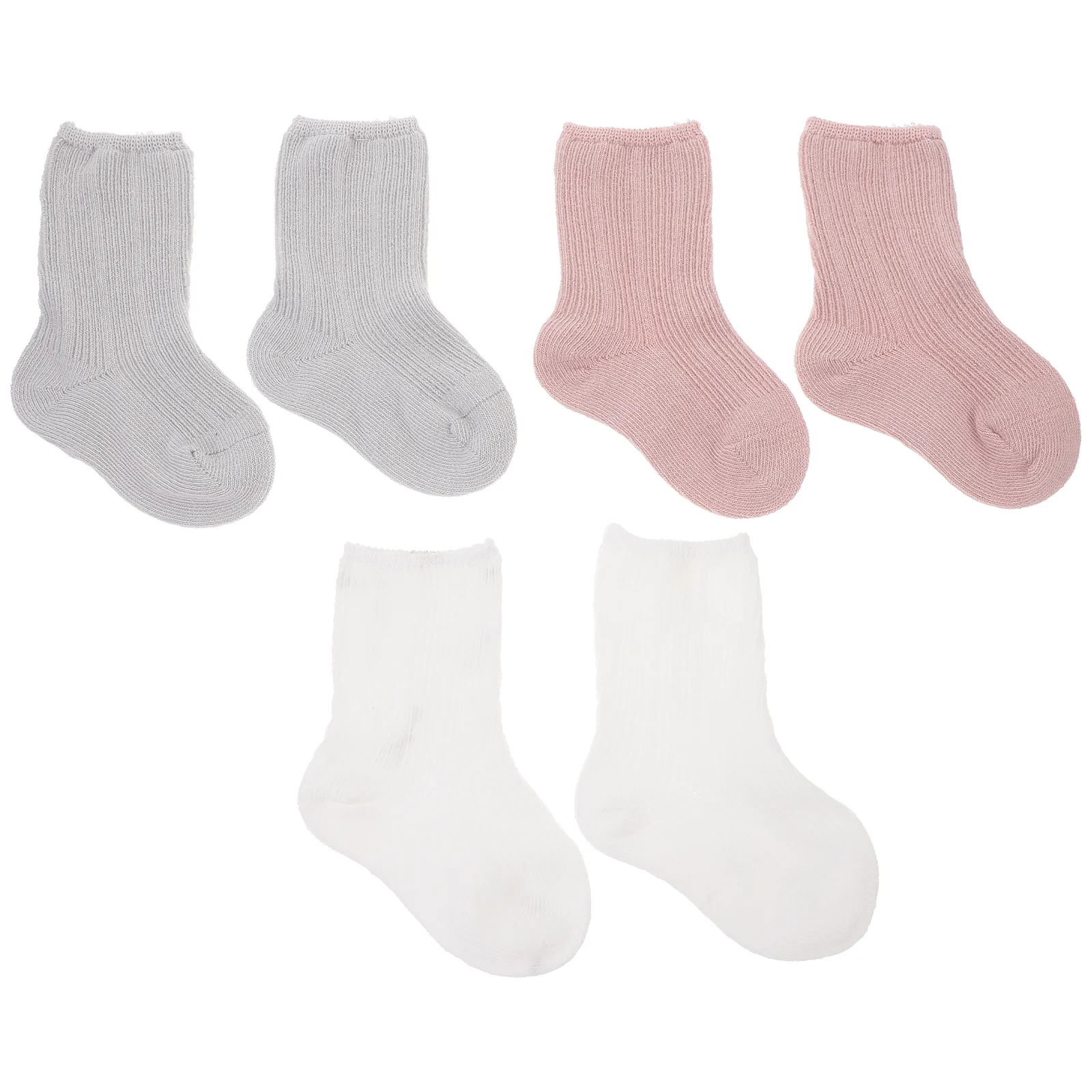 

3Pairs Baby Socks Warm Newborn Mid-Tube Toddlers Breathable Comfortable Socks Spring Autumn Winter Foot Protection