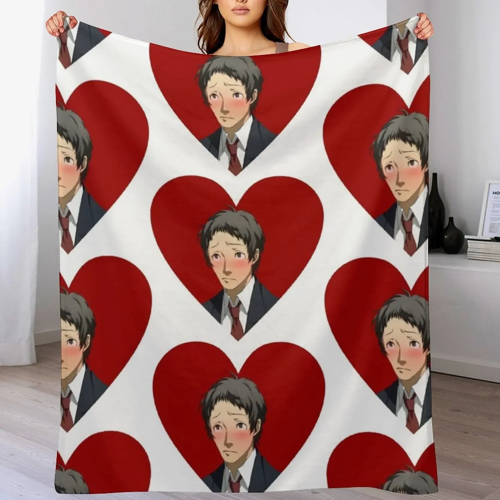 

Tohru Adachi Portrait (Blushing Heart) Throw Blanket Bed Fashion Sofas Sofa Flannels Blankets