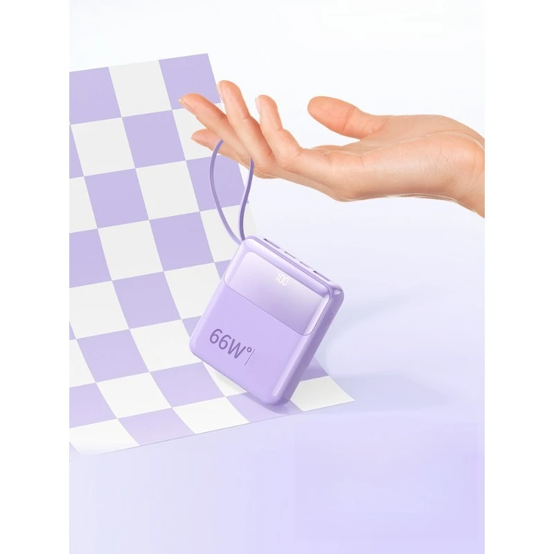 20000mAh New Power Bank with Four Built-in Cables Large Capacity Ultra-thin Compact and Portable Mobile Power Supply