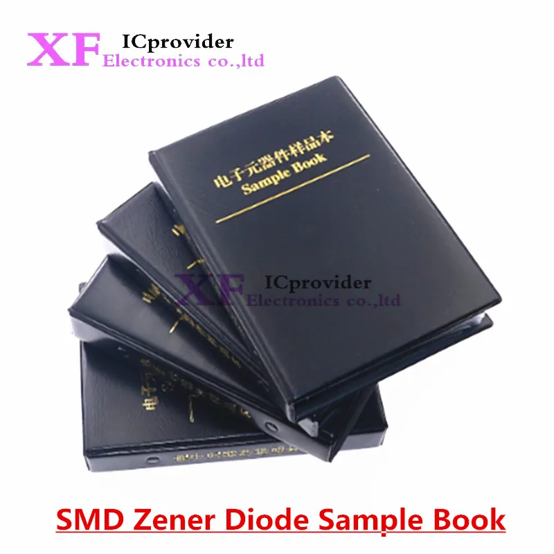 

SMD Zener Diode Sample Book SOD-323 0805 SOD-123 1206 2.4V - 30V 28Values 0.5W 1/2W Package Series Assorted Kit