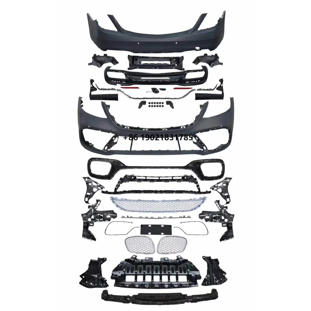 Upgrade S65 W222 Bodykit Front Rear Bumper for W222 S Class 2014-2017 W222 Body Kit Grille Grill