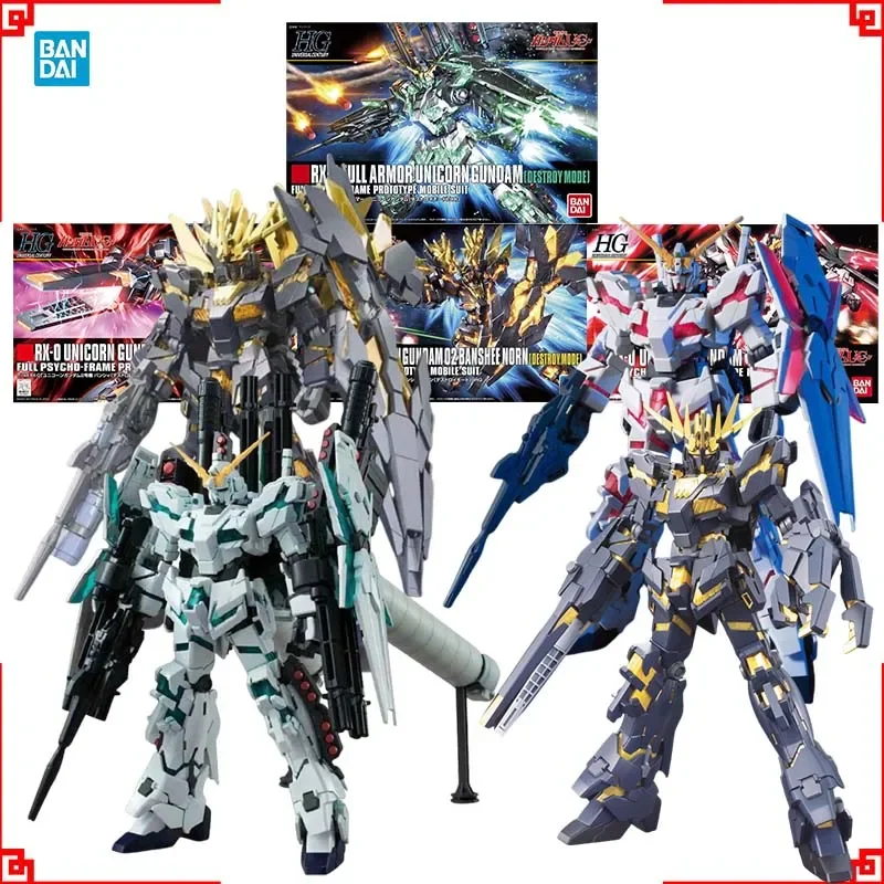 Bandai Gundam Modellbausatz HGUC Armor Unicorn Destroy Unicorn 02 Banshee Norn Actionfigur Gunpla Bausatz Anime Figuren Spielzeug