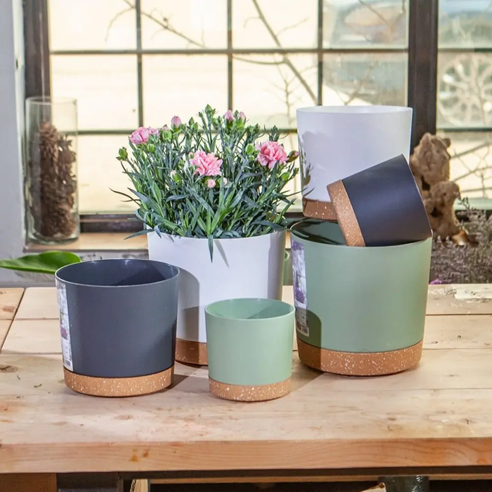 Plastic Plant Pot Separation Design Circular Succulent Planter Flowerpot with Drainage Tray Plant Growth Cultivation Pot