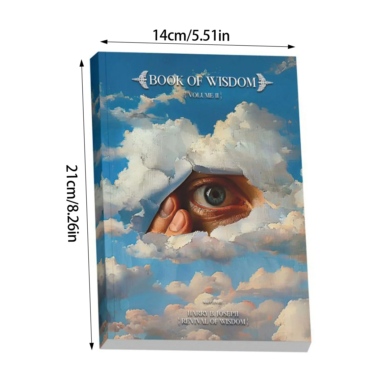 BOOK OF WISDOM Themed Notebook with Wisdom Eye Cover for Self Reflection and Philosophy Learning