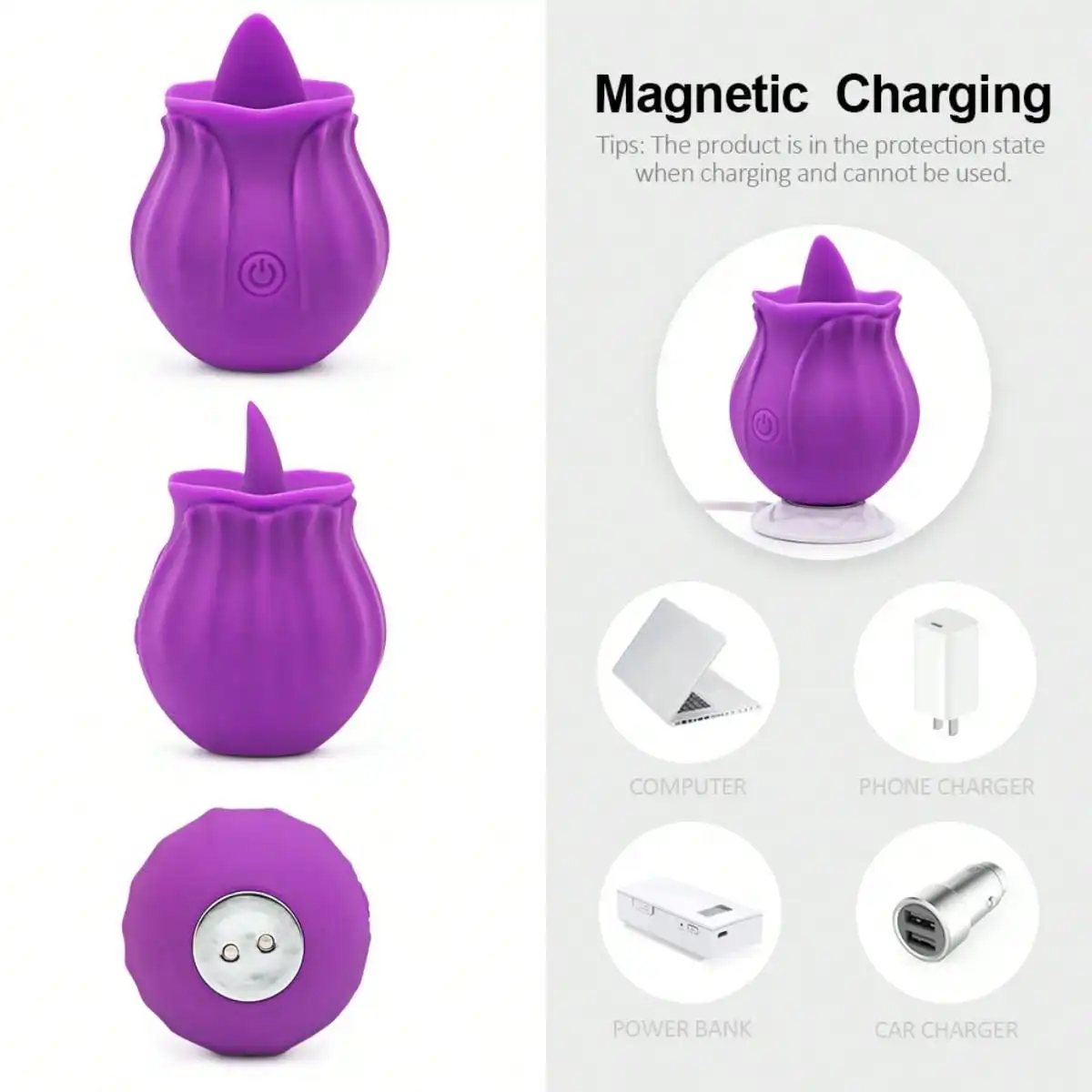 ارتفع لعق هزاز اللسان هزاز البظر الحلمة تحفيز لعبة الجنس G-بقعة هزاز مع 10 طرق للنساء الجنس لعب الكبار 18 + #5