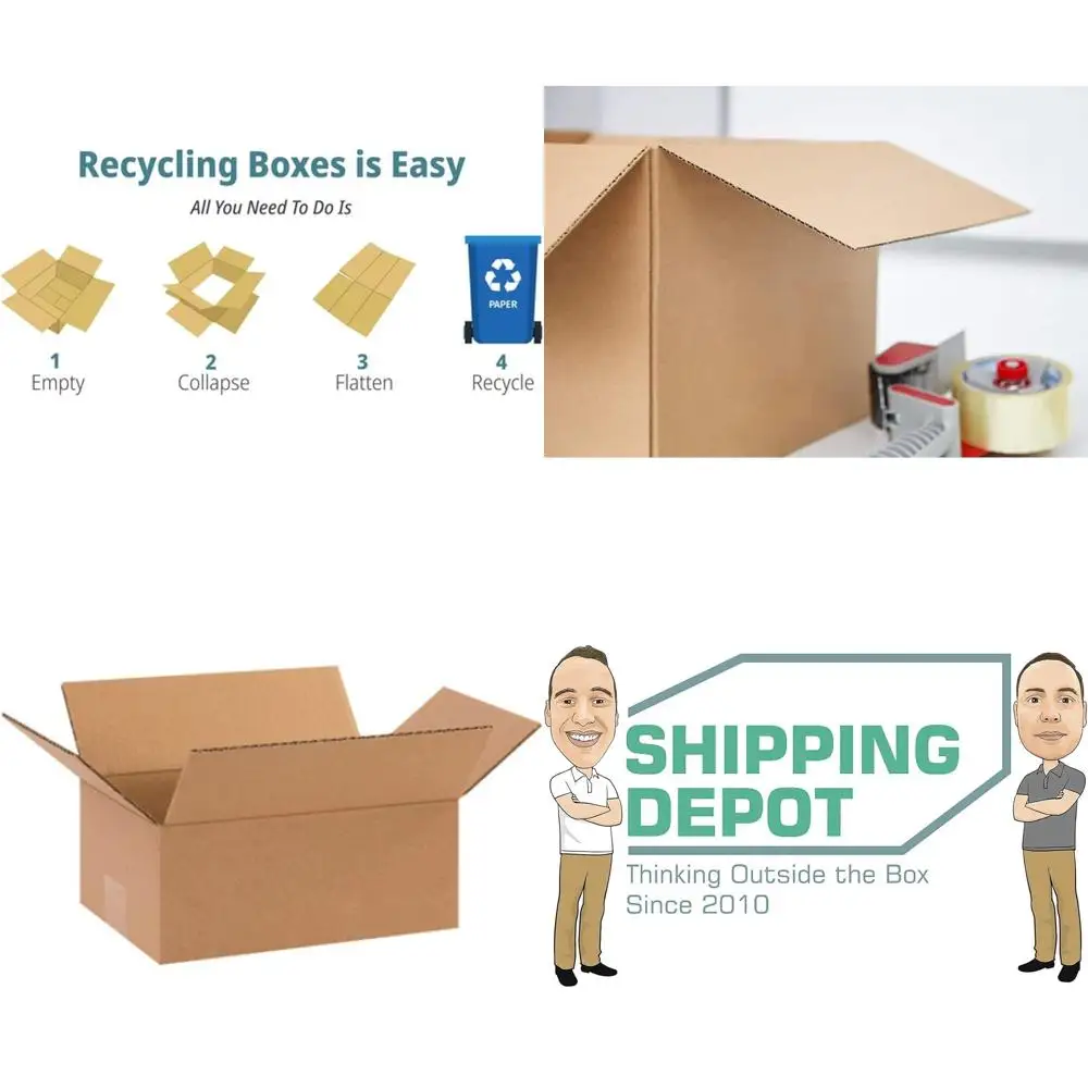 

100 Pack 10x7x4 Inch Corrugated Cardboard Shipping Boxes for Mailing and Moving