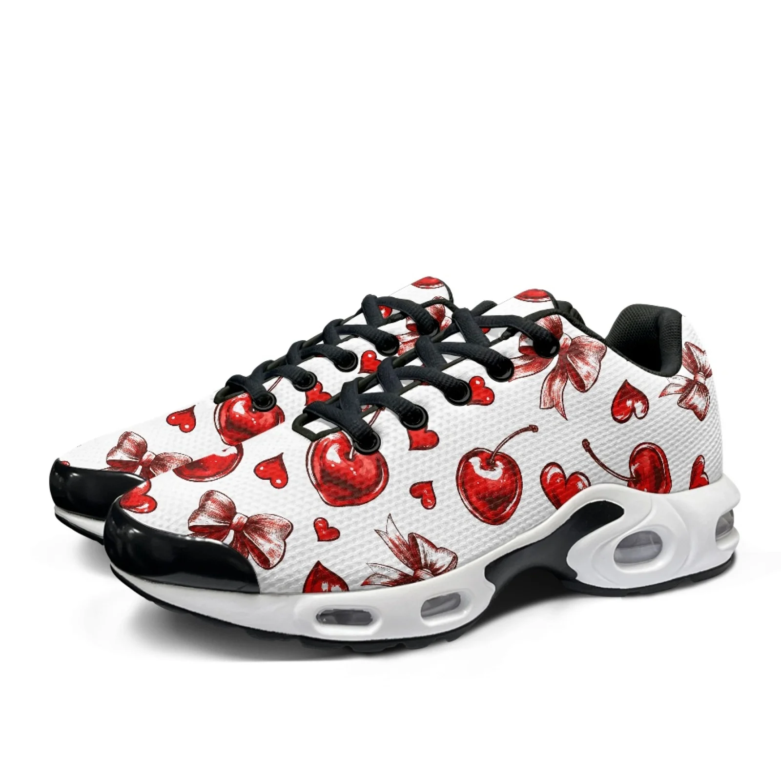 PENSTROLL Heart-Shaped Cherry Breathable Fashion Sneakers for Men Indoor Walking, Soft Walking Shoes