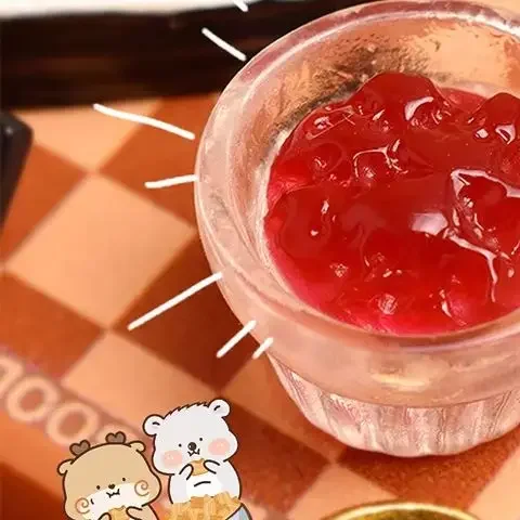 10pcs Dollhouse Miniature Food Play Scene Decoration Mini Strawberry Jam Mango Jam Doll Accessory Toys
