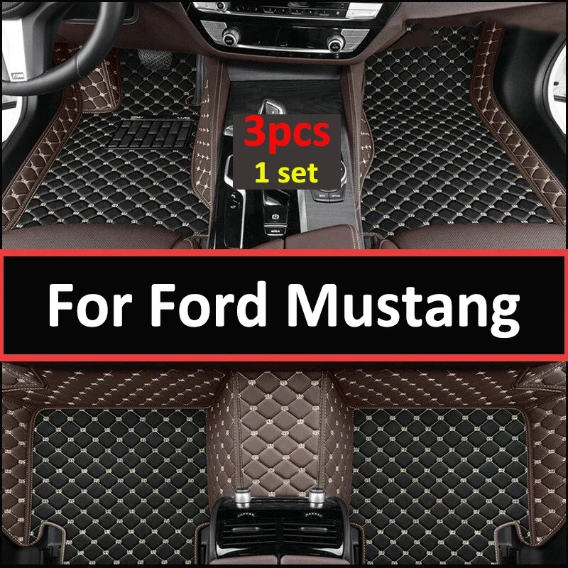 

For Ford Mustang 2021 2020 2019 2018 2017 2016 2015 Car Floor Mats Interior Styling Leather Rugs Auto Protector Carpets Decor