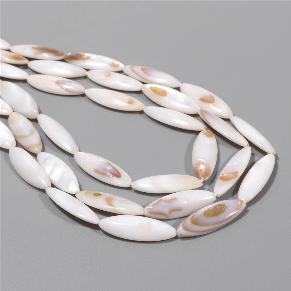 10X30MM Natural MOP Shell Horse Eye Beads Fit Bracelet Necklace Unique Jewelry Loose Beads Jewelry Making