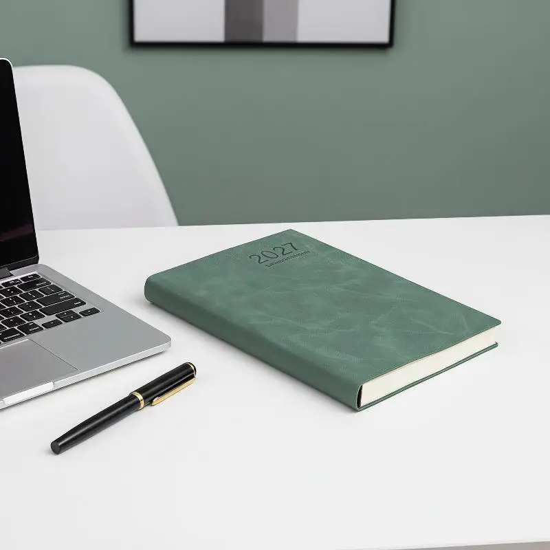 @*2027 Academic Daily Planner PU Leather Cover Notebook 320 Pages Time Management Journal for Students Teachers School Use