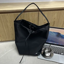 Nylon Cloth Bucket Bags For Women Luxury Designer Handbag And Purse 2023 New In Casual Lazy Wind Wild String Underarm Shoulder