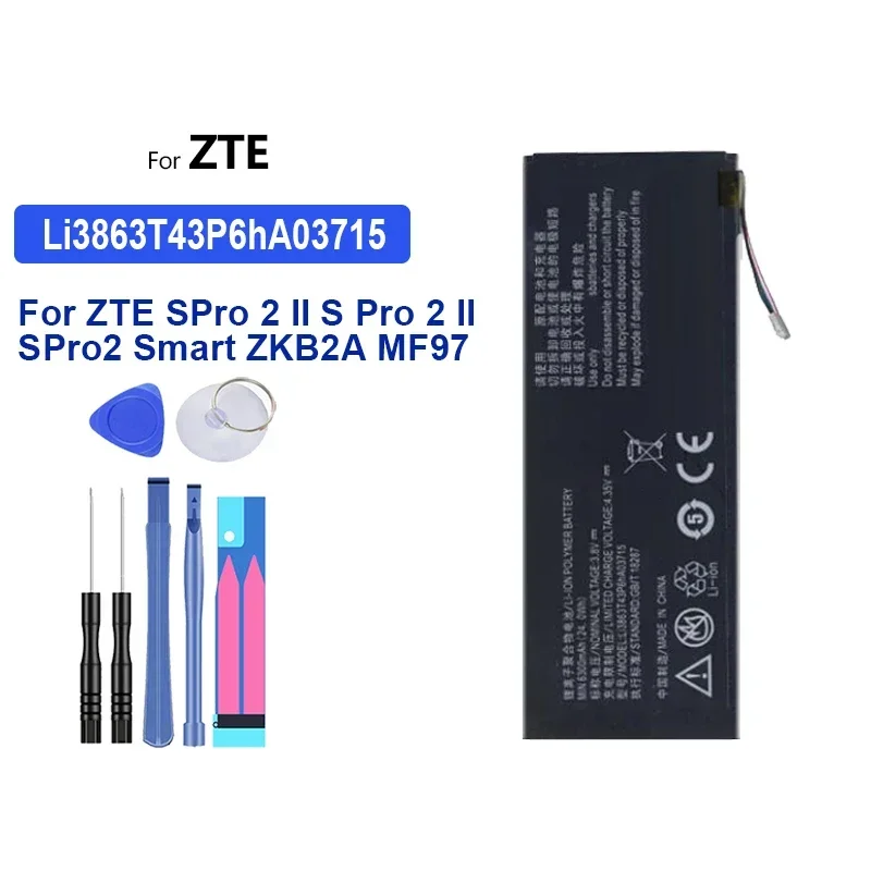 6300mAh Battery Li3863T43P6hA03715 For ZTE SPro 2 II S Pro 2 II SPro2 Smart ZKB2A MF97 MF97B MF97V MF97G MF97W MF97E