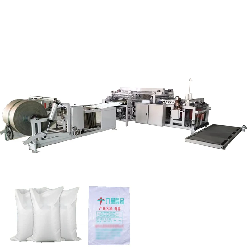 Custom Logo Design Nylon Cutting and Sealing Machine Composite Cement Plastic PP Woven Bag Making Machines