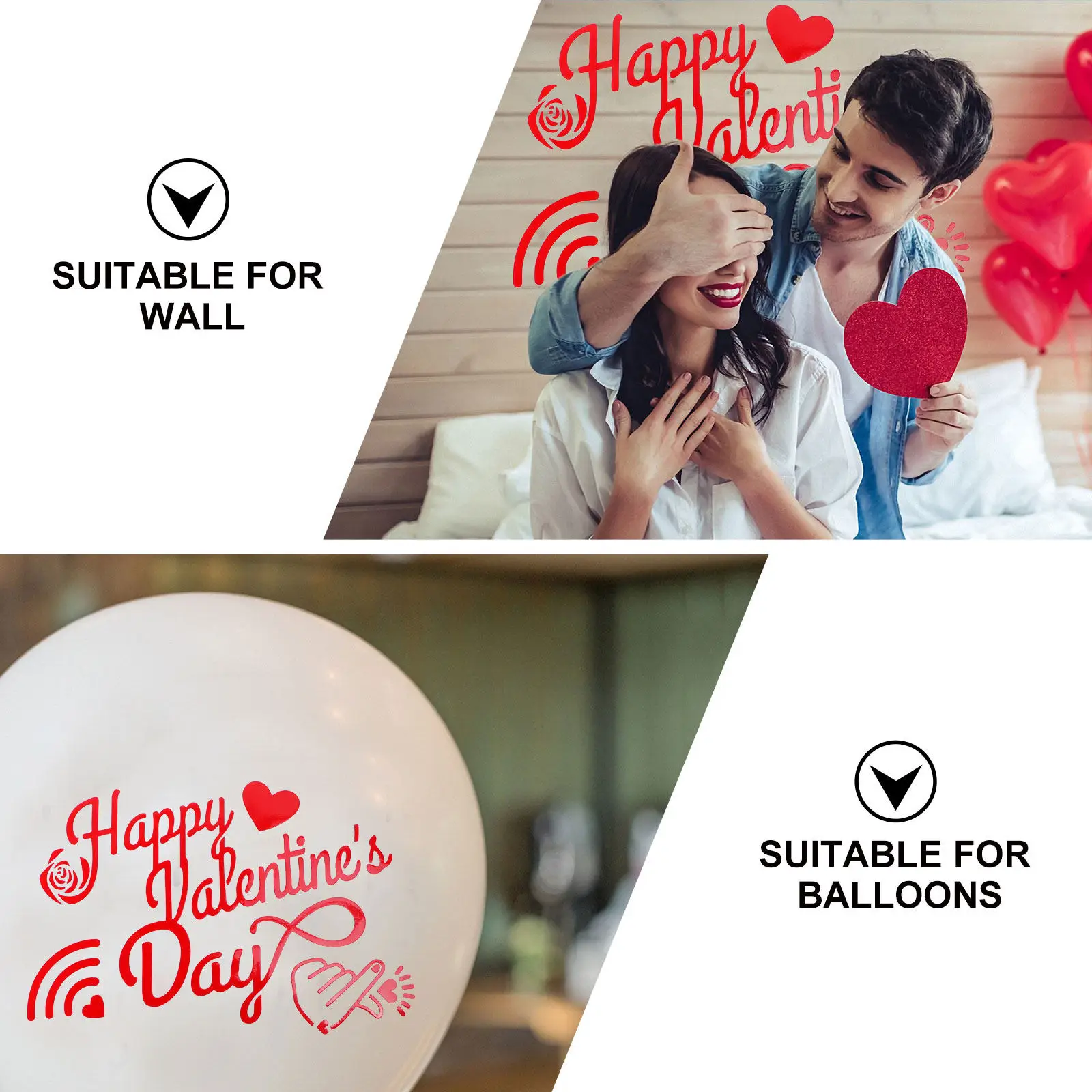 

5Pcs Bubble Ball Sticker Red Exquisite Workmanship Balloon Decals for Birthday Wedding Party Atmosphere Decor Balloon Stickers